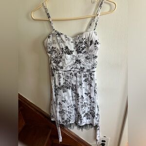 Heart Soul Kohls White Floral Dress Strawberry Fabric Details